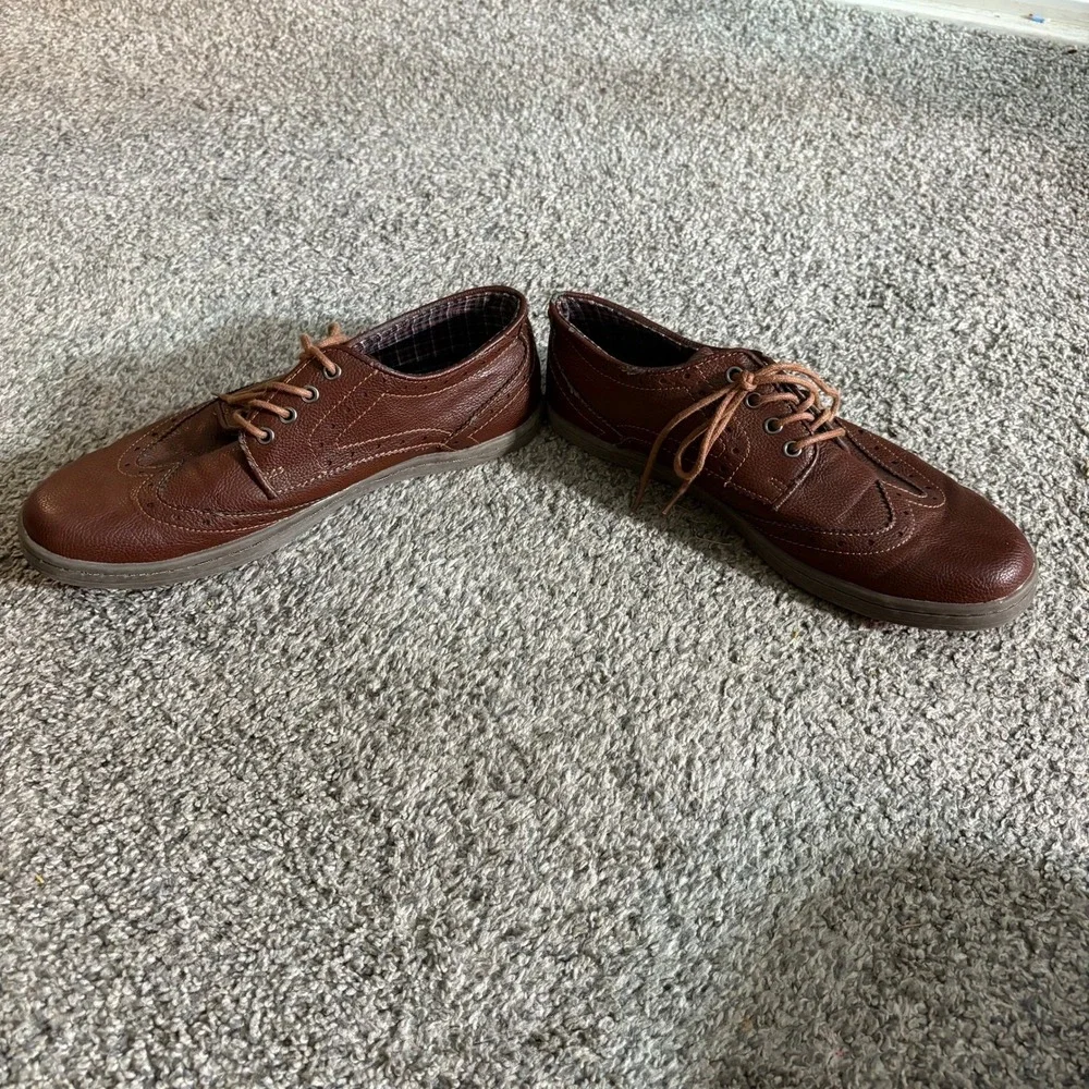 Ben Sherman Brown Wingtip Oxford Dress Shoes‎ Mens Size 9.5 Casual